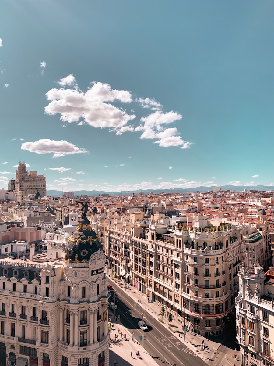 Gran Vía and central Madrid cityscape